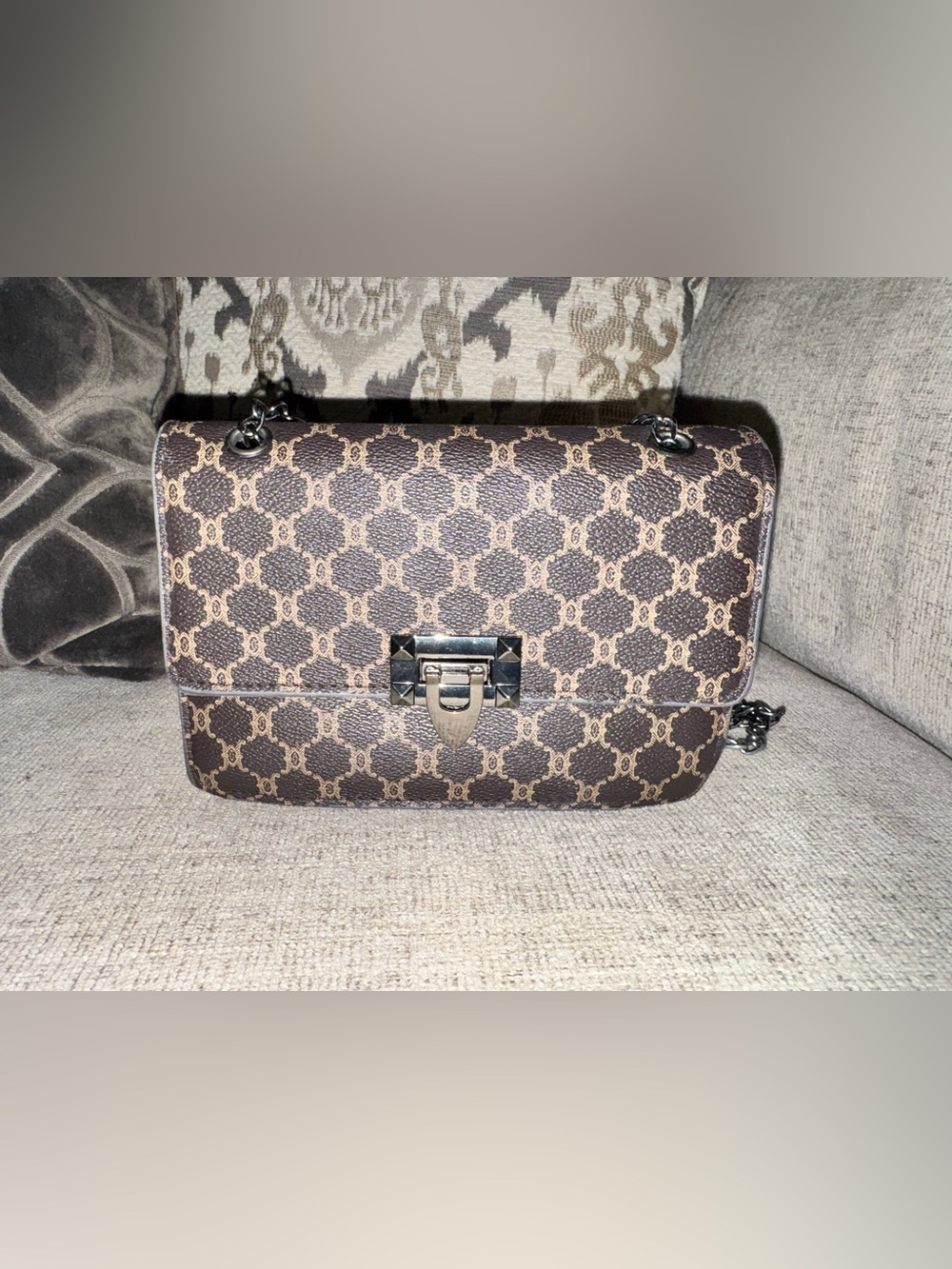 SHEIN Brown Chain Shoulder Bag